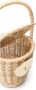 Patou Handgemaakte Rieten Stro Tas met Goudkleurig Logo Beige Dames - Thumbnail 4