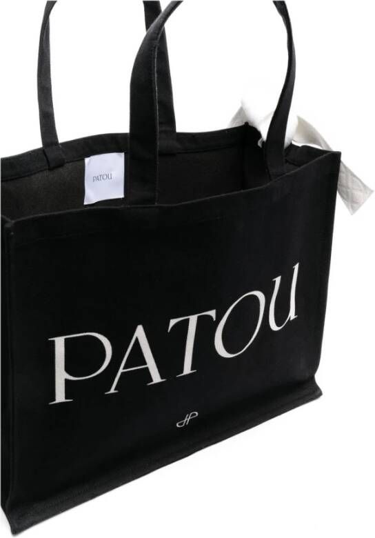 Patou Logo-print Tote Bag Zwart Dames