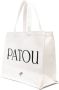 Patou Witte Biologisch Katoenen Logo Print Tote Tas White Dames - Thumbnail 2