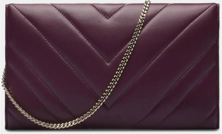 PATRIZIA PEPE Paarse Iconische Fly Pochette Tas Paars Dames