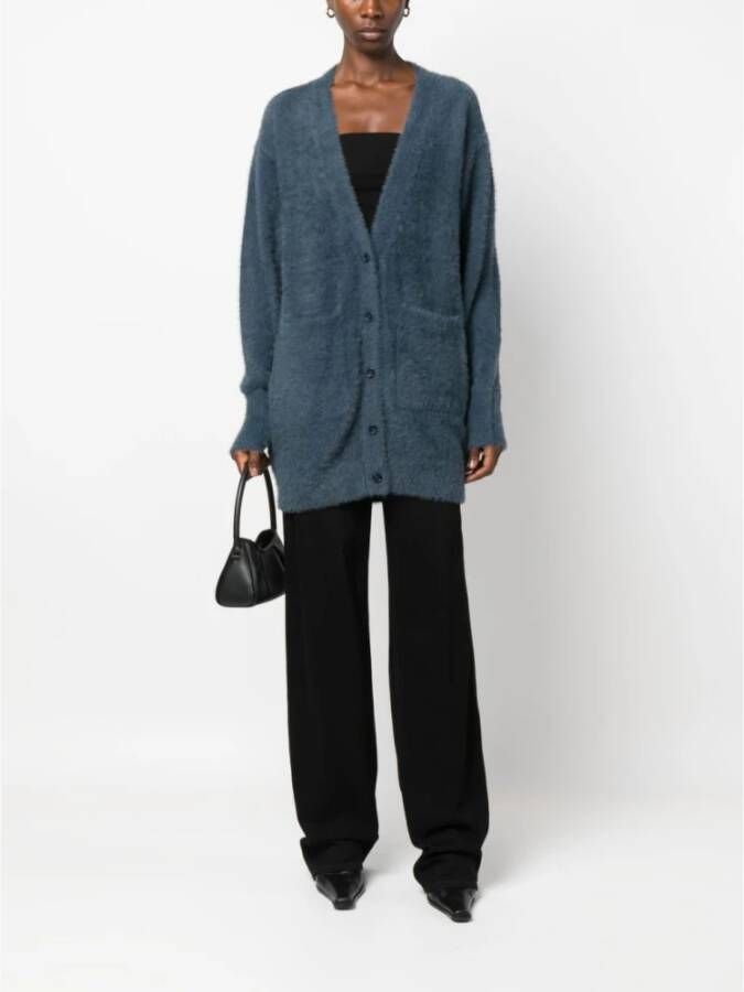 PATRIZIA PEPE Gebreide Cardigan C964 Petrol Blue Blauw Dames