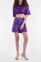 PATRIZIA PEPE Violet Korte Shorts voor Vrouwen Purple Dames - Thumbnail 2