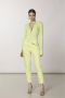 PATRIZIA PEPE Hoge Taille Sunny Lime Chino`s Geel Dames - Thumbnail 2