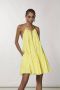 PATRIZIA PEPE Kleed Essentiële oversized jurk Yellow White Dames - Thumbnail 10