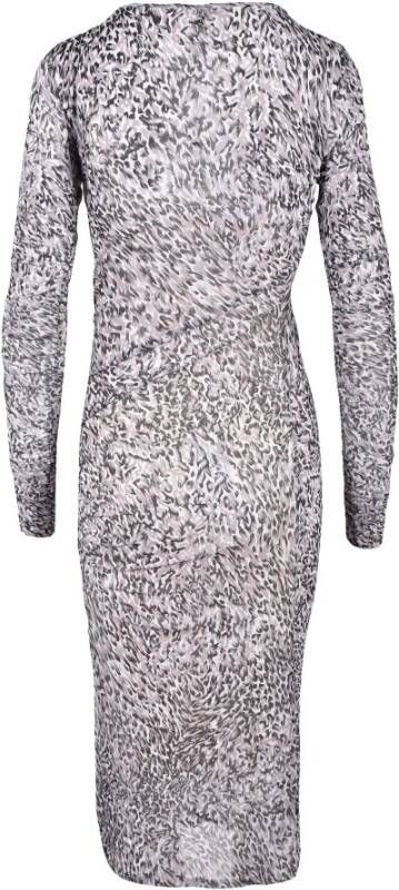 PATRIZIA PEPE Fantasie Print Jurk voor Vrouwen Grijs Dames