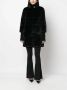 PATRIZIA PEPE Faux Fur Shearling Jassen Stijlvol en Warm Black Dames - Thumbnail 3