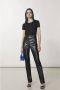 PATRIZIA PEPE Katoenen T-shirt met korte mouwen en strass Black Dames - Thumbnail 2