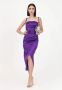 PATRIZIA PEPE Maxi Dresses Purple Dames - Thumbnail 4