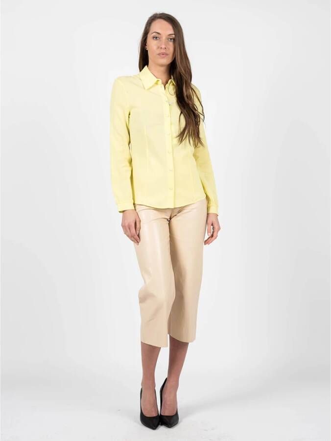PATRIZIA PEPE Elegante Damesoverhemd Collectie Geel Dames