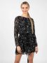 PATRIZIA PEPE Bloemen Korte Jurk voor Vrouwen Black Dames - Thumbnail 2