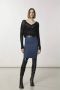 PATRIZIA PEPE Gedurfd Silhouet Midi Potloodrok Blauw Dames - Thumbnail 2