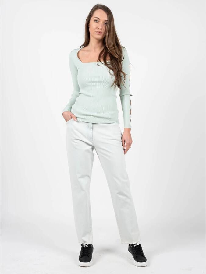 PATRIZIA PEPE Slim-fit Mom Jeans met stijlvolle details Blauw Dames