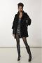 PATRIZIA PEPE Faux Fur Shearling Jassen Stijlvol en Warm Black Dames - Thumbnail 2