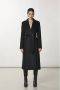PATRIZIA PEPE Coat essentiële jas met riem Black Dames - Thumbnail 3