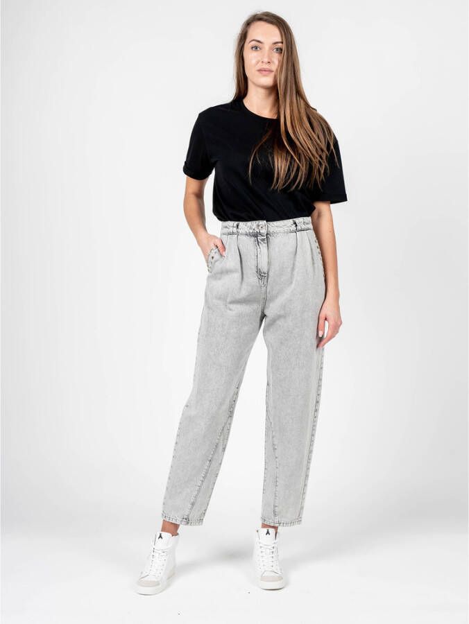 PATRIZIA PEPE Tapered Trousers Grijs Dames