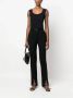 PATRIZIA PEPE Zwarte tanktop met brede schouders lasergesneden logo Black Dames - Thumbnail 2