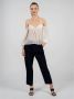 PATRIZIA PEPE Tapered Broek met Rits en Knoop Blauw Dames - Thumbnail 2