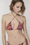 PATRIZIA PEPE Grafisch Print Triangle Bikini Top Oranje Dames - Thumbnail 2
