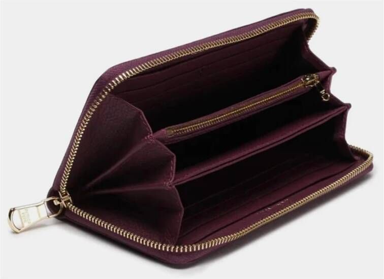 PATRIZIA PEPE Paarse portemonnee met gouden Fly decoratie Paars Dames
