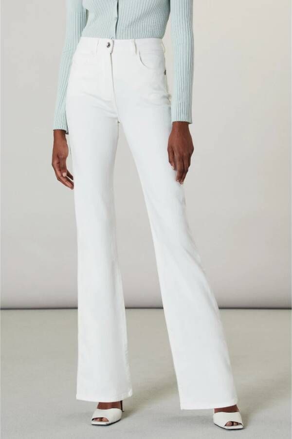 PATRIZIA PEPE Wide Trousers Wit Dames