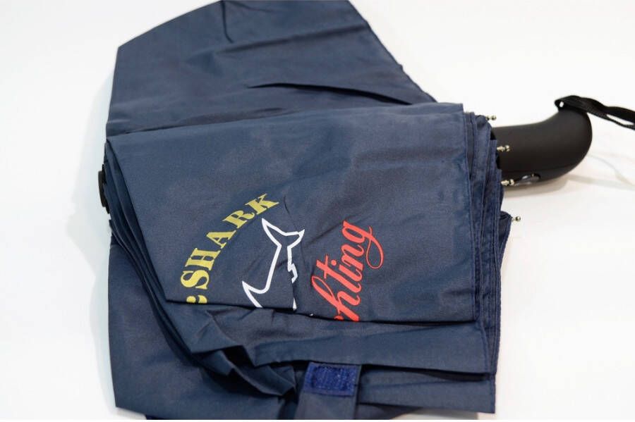 PAUL & SHARK Automatische opvouwbare paraplu met blauwe hoes Blauw Heren