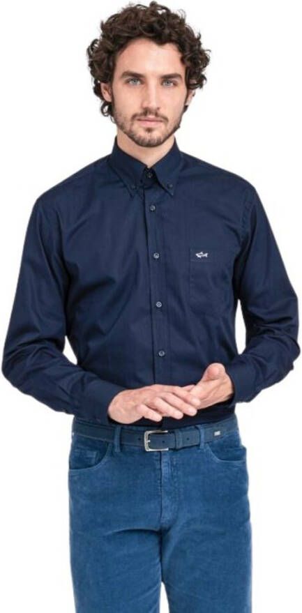 PAUL & SHARK Normaal Overhemd Blauw Heren