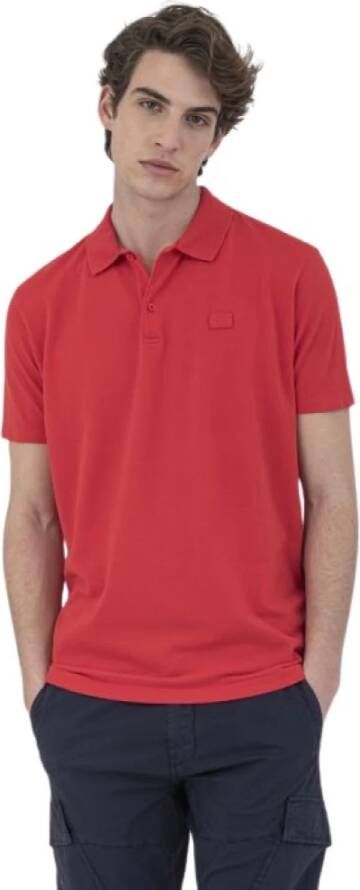 PAUL & SHARK Cape-geverfde Biologische Katoenen Jersey Shirt Rood Heren
