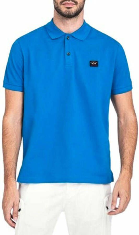 PAUL & SHARK Heritage Polo Shirt in Blauw Organisch Katoen Blauw Heren