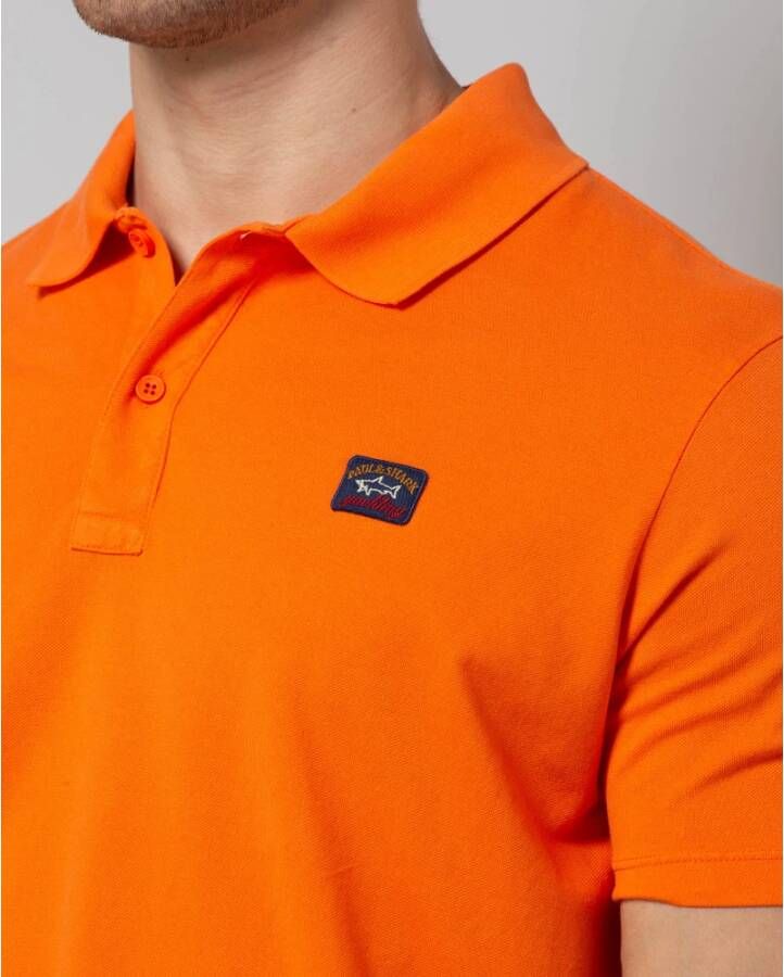 PAUL & SHARK Polo met geborduurd embleem Orange Heren