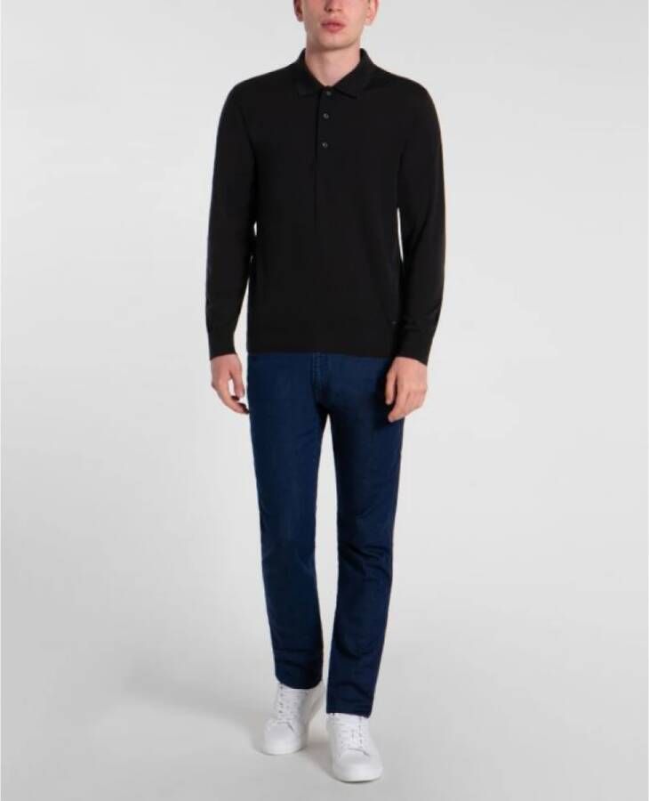 PAUL & SHARK 011 Nero Polo Stijlvol en veelzijdig herenitem Zwart Heren