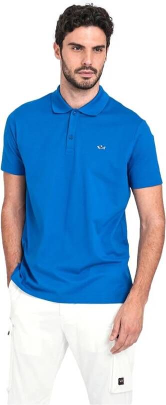 PAUL & SHARK Organisch Katoenen Polo Shirt Blauw Heren