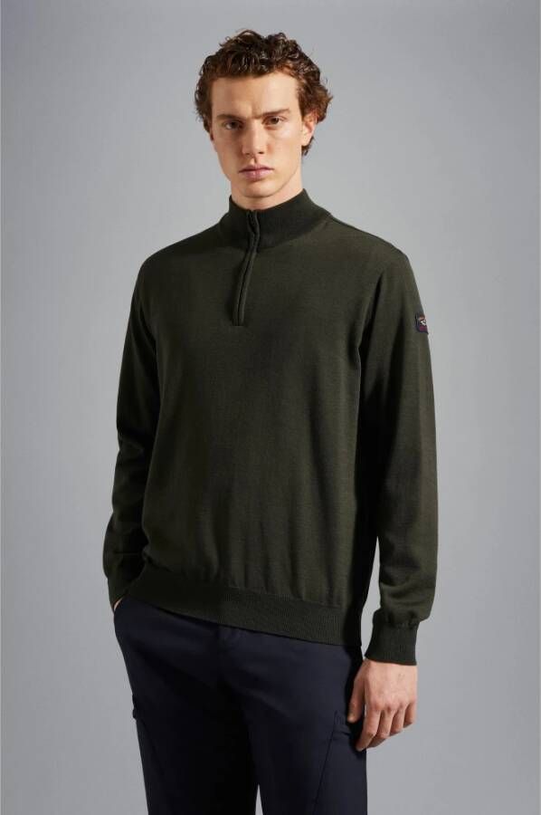 PAUL & SHARK Stijlvolle Shark-Pull Trui Groen Heren