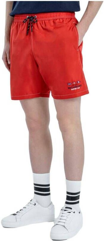 PAUL & SHARK Strandkleding Shorts met elastische tailleband en trekkoord Rood Heren