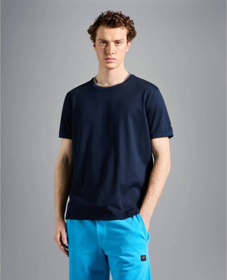 PAUL & SHARK Klassiek Logo T-shirt Blauw Heren