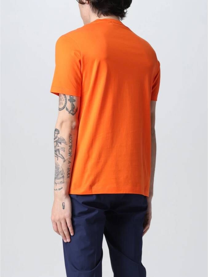 PAUL & SHARK Oranje Katoenen T-Shirt voor Mannen Oranje Heren