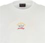 PAUL & SHARK Colore Bianco Cop1096 Organisch Katoenen T-Shirt met Logo White - Thumbnail 6