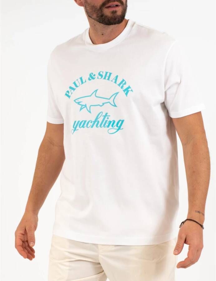 PAUL & SHARK Hoogwaardig katoenen T-shirt Wit Heren
