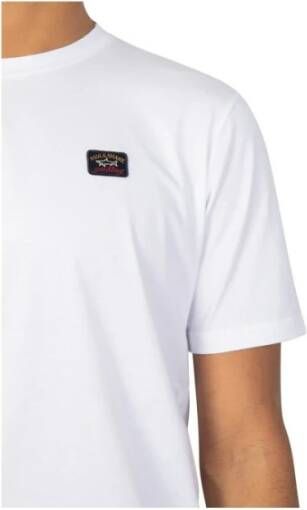 PAUL & SHARK White logo patch t-shirt Wit Heren