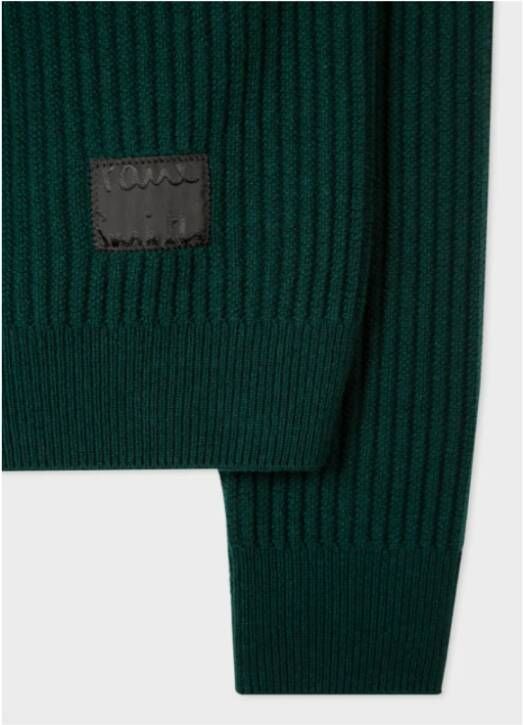 Paul Smith Groene Wol Zip Cardigan Green Heren