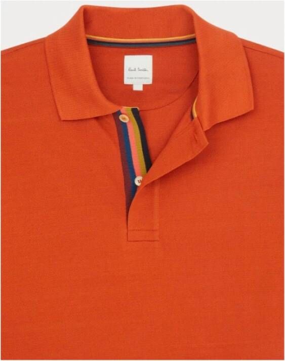 Paul Smith Oranje Artist Stripe Polo Shirt Oranje Heren
