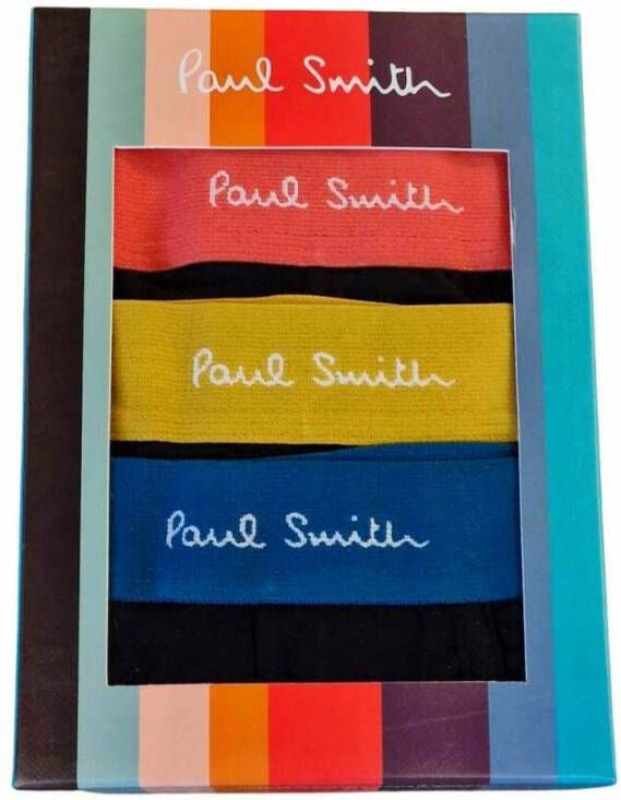 Paul Smith Men Trunk Logo 3 Pack Zwart Heren