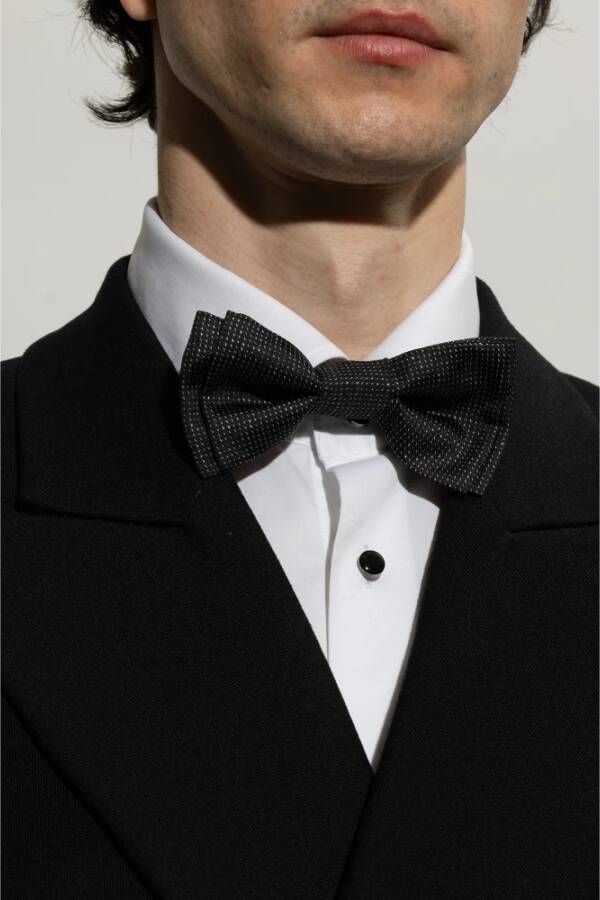 Paul Smith Zijden Vlieg Zwart Lurex Draad Black Heren