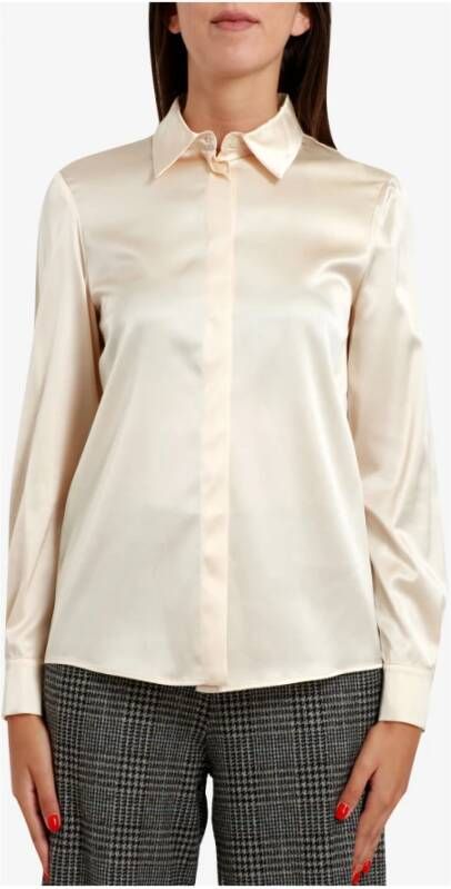 Pennyblack Beige Zijden Stretch Shirt Beige Dames