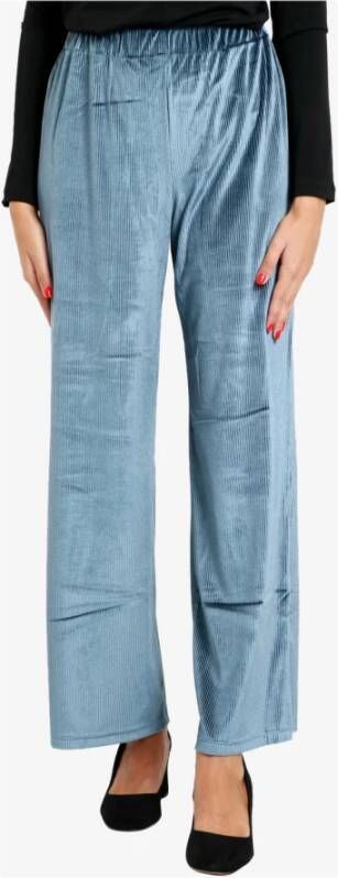 Pennyblack Velvet Jersey Ribbel Broek Blauw Dames