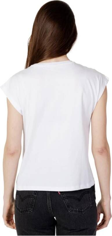 Pepe Jeans Dames Wit Print T-shirt Wit Heren