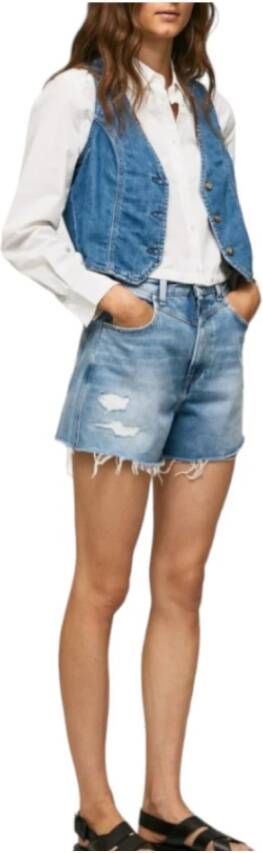 Pepe Jeans Denim Shorts Blauw Dames