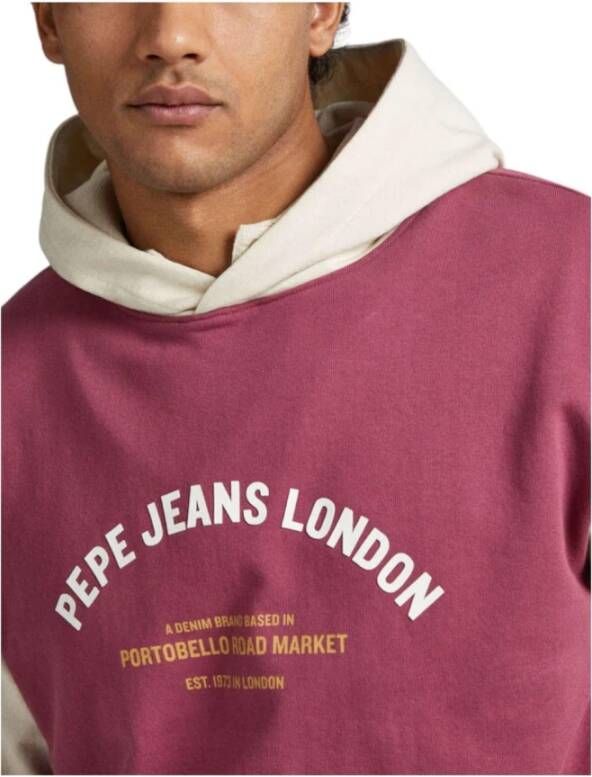 Pepe Jeans Hoodies Roze Heren