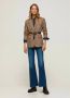 Pepe Jeans Houndstooth Blazer Brown Dames - Thumbnail 1