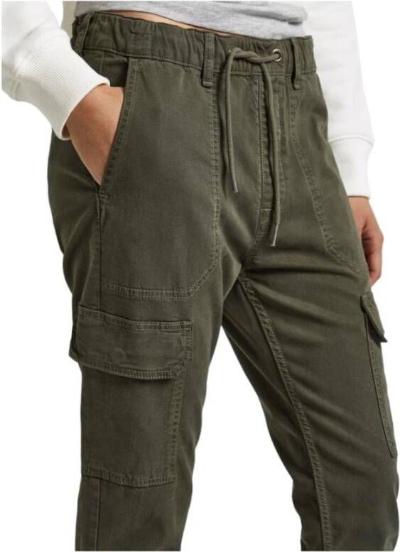 Pepe Jeans Leather Trousers Groen Dames