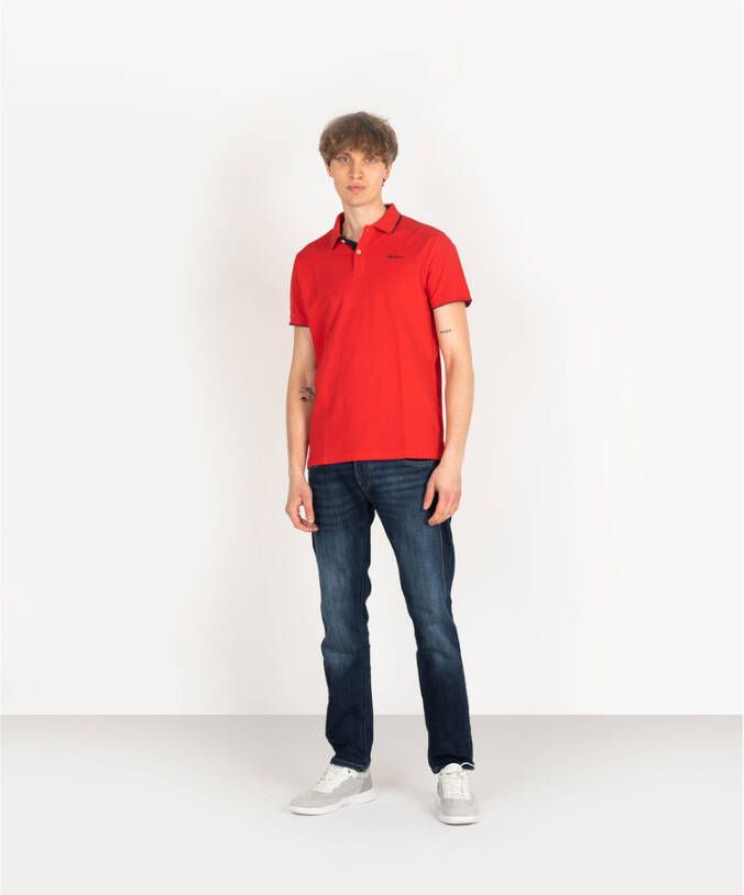 Pepe Jeans ; Lucas; Polo t-shirt Rood Heren